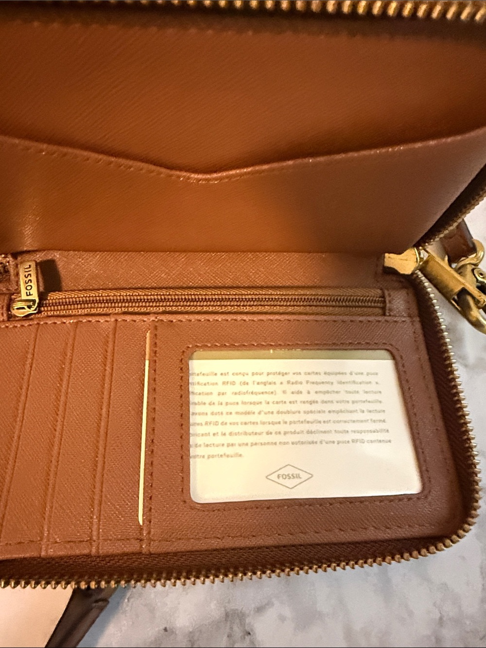 Fossil satchel Bag Purse Rachel Striped Polkadot And Wallet - Picture 7 of 9